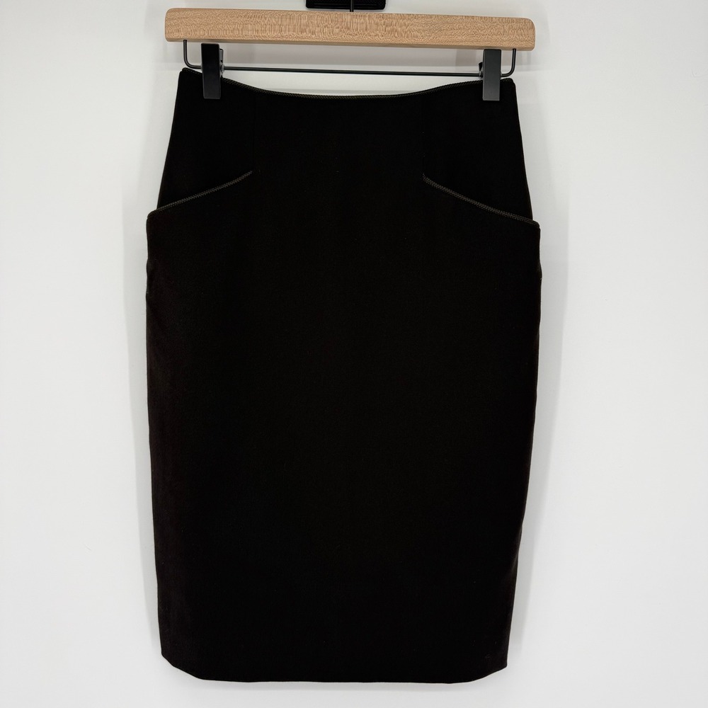 Dana Buchman Black Wool Pencil Skirt |‎ Size 4